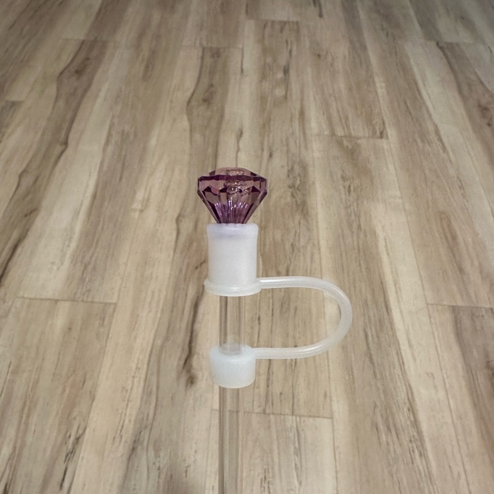 Purple Diamond Straw Topper